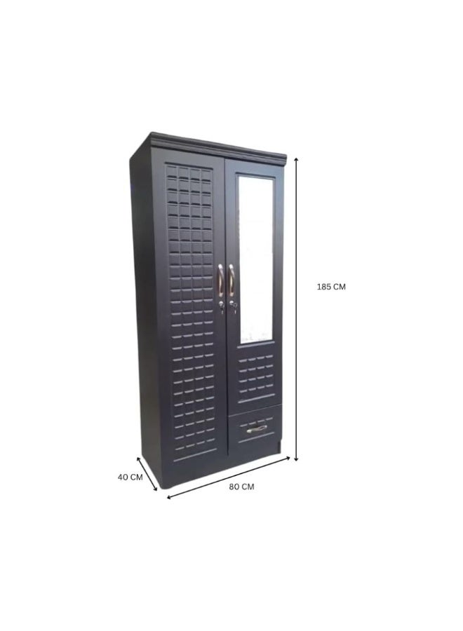 ABX HOME Shaku 2 Door Wooden Wardrobe, Cabinet Cupboard Engineered Wood Perfect Modern Stylish Heavy Duty With Mirror (Free Installation) - Image 3